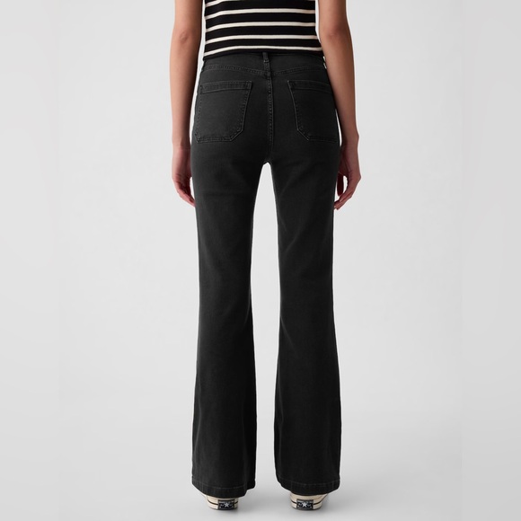 Gap ‘70s Flare High Rise Jeans in black size 31/12R - Picture 7 of 9